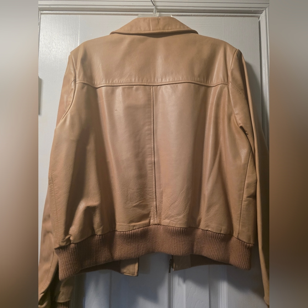 GAP Light Brown Leather Jacket - image 4